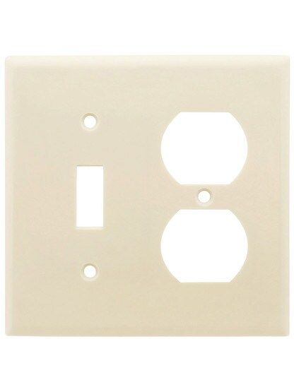 Leviton Toggle/Duplex Cover Plate in Light Almond.